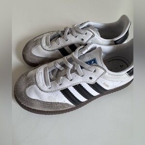 ADIDAS toddler kids Classic Samba sneakers size 10 elastic lace